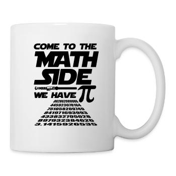 Mathe Pi Dunkle Seite Wortspiel Fantasy Geschenk - Tasse - Weiß - Rechts