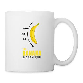 Banane Mesure jaune nerd drôle cadeau - Mug blanc - blanc - Droite