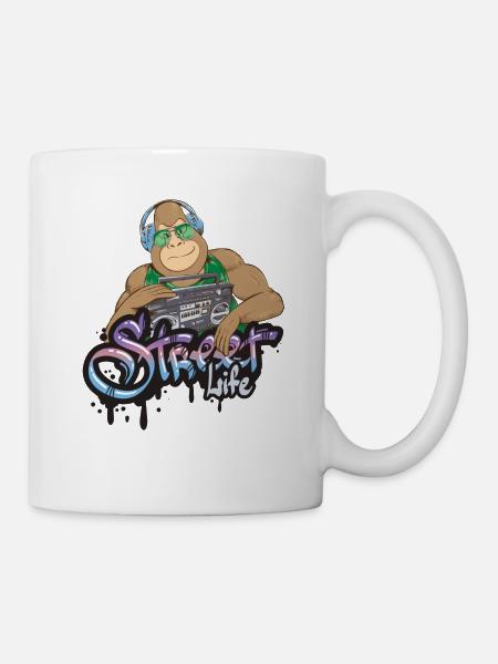 Gorilla Hiphop - Mug blanc - blanc