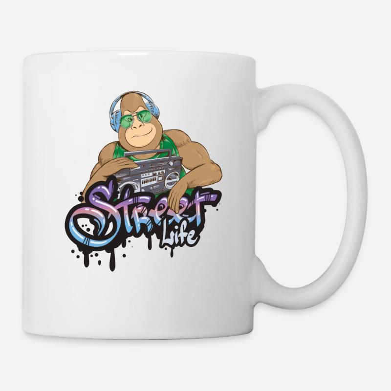 Gorilla Hiphop - Mug - white