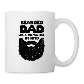 Beard Dad Father Father's Day Hipster Funny Gift - Mug - white - Right