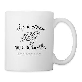 Save a Turtle - Tasse - Weiß - Rechts