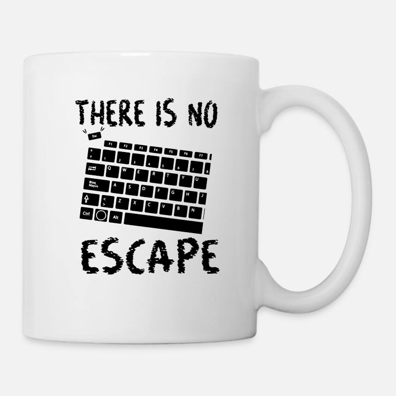 Nerd Geek Wortspiel Escape Coder lustig Geschenk - Tasse - Weiß
