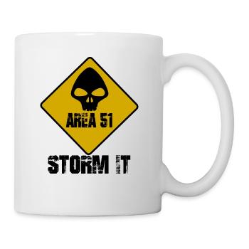 Area51 Storm it US Militär Basis Shirt - Tasse - Weiß - Rechts