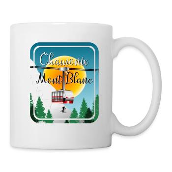 Skiing Mont Blanc - Tasse - Weiß - Rechts