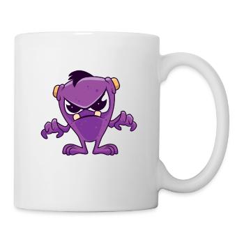 Monstre violet mauvais - Mug blanc - blanc - Droite