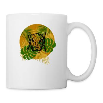 Dschungel-Panther - Tasse - Weiß - Rechts