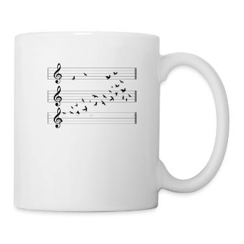 Musique Orchestre Oiseaux Chef Choeur Cadeau Gratuit - Mug blanc - blanc - Droite