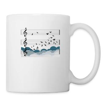 Musique Orchestre Oiseaux Chef Choeur Cadeau Gratuit - Mug blanc - blanc - Droite