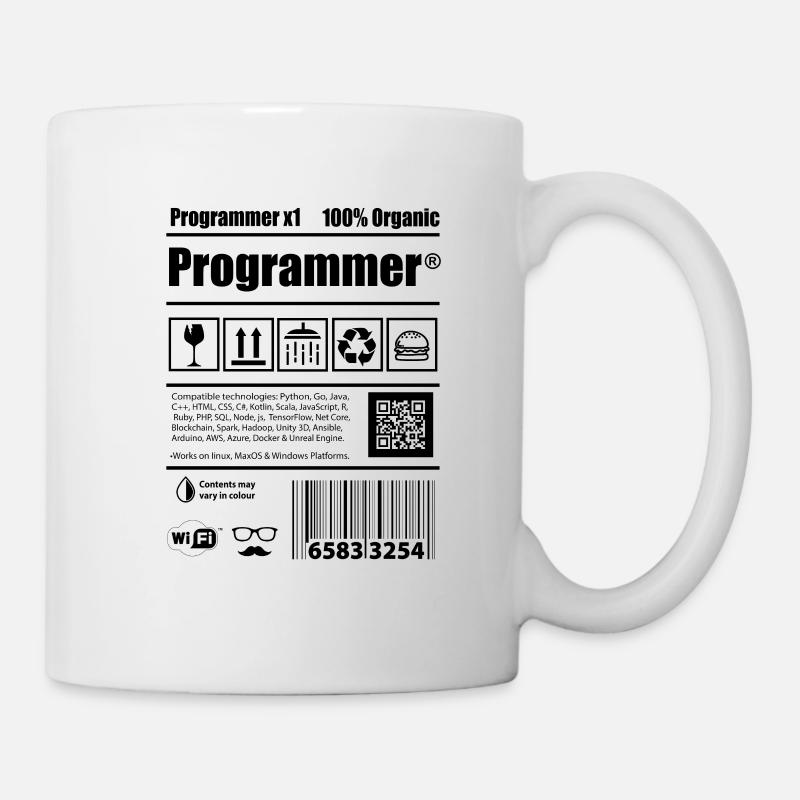 Programmeur programmeur cadeau de développeur de caféine - Mug blanc - blanc