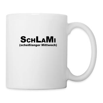 SchLaMi schwarz - Tasse - Weiß - Rechts