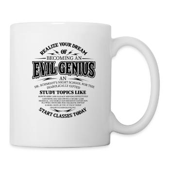 Böses Genie Super Schurke Weltherrschaft Geschenke - Tasse - Weiß - Rechts