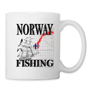 Norway -Norge-Norvège -Pêche - Mug blanc - blanc - Droite
