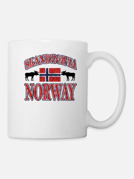 Skandinavia Norway Vintage - Tasse - Weiß