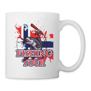 Pêche en Norvège - Mug blanc - blanc - Droite