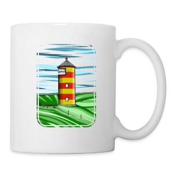 Pilsumer Leuchtturm Germany - Tasse - Weiß - Rechts