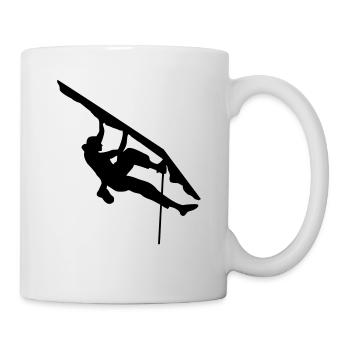 Klettern, Kletterin - Tasse - Weiß - Rechts