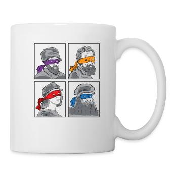 Leonardo Donatello Michelangelo Raphael Geschenk - Tasse - Weiß - Rechts