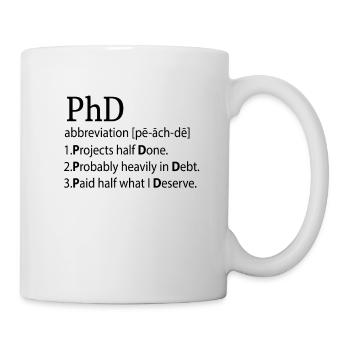 Professor Doktor PhD Philosophie Titel Geschenk - Tasse - Weiß - Rechts