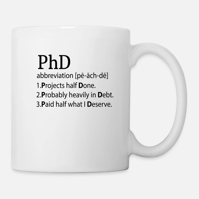 Professeur Docteur PhD philosophie Titre Cadeau - Mug blanc - blanc