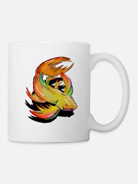 Colourful Koi Fish - Mug blanc - blanc