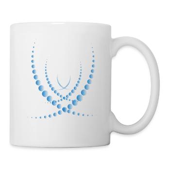 Optical illusion pattern shapes geometry gift - Mug - white - Right