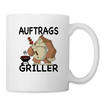 Grill T-Shirt BBQ und Smoker Grillen Gorilla - Tasse - Weiß - Rechts
