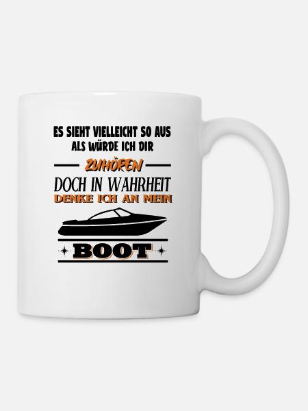 Boot Spruch fuer Bootsbesitzer - Tasse - Weiß