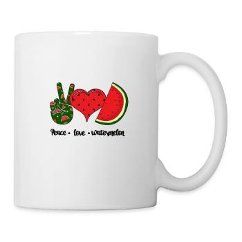 Paix Amour Pastèque - Mug blanc - blanc - Droite