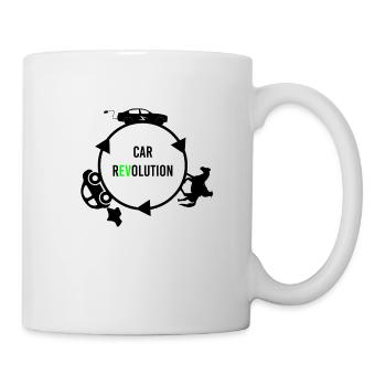 Auto revolution electromobility electric car - Mug - white - Right