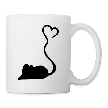 Mouse heart gift / mouse heart - Mug - white - Right