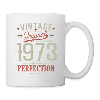 Zeitalter der Perfektion 1973 Jubiläum 50 Jahre - Tasse - Weiß - Rechts