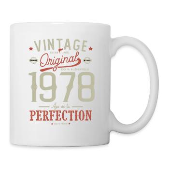 Age perfection 1978 birthday gift 43 years - Mug - white - Right