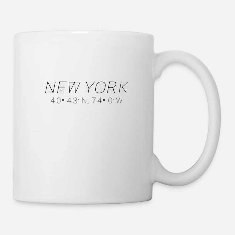 New York coordinates - Mug - white