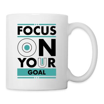 Focus on your goal - focus on your goal - Mug - white - Right
