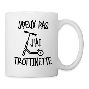 J'peux pas j'ai trottinette - Mug blanc - blanc - Droite