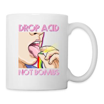 Drop Acid Not Bombs Techno Raver Cybergrind MDMA - Mug - white - Right