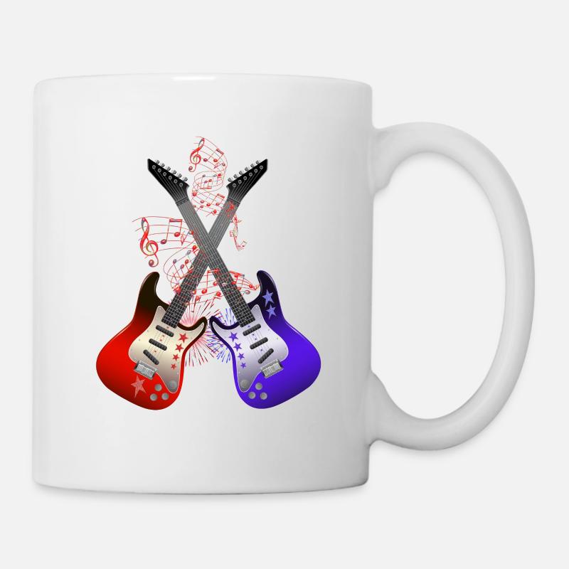 2 Guitares - Mug blanc - blanc