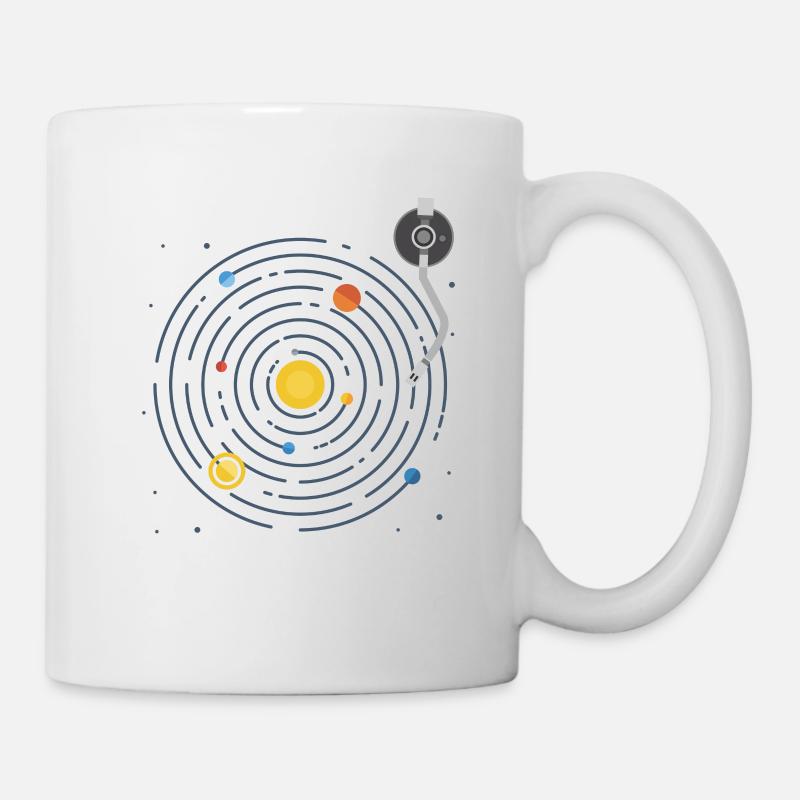 Musique Système solaire Cadeau vinyle - Mug blanc - blanc