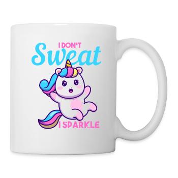 Einhorn ich nicht schwitzen I Sparkle Geschenk - Tasse - Weiß - Rechts