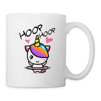Hoop Hoop Sweet Unicorn with Hula Mature - Mug - white - Right
