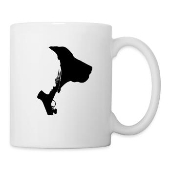 Dog & Woman Never walk alone - Mug - white - Right