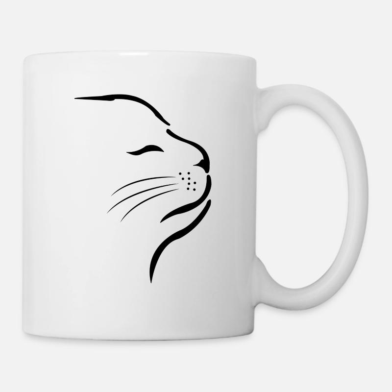 Katze Kleines Kätzchen Katzengesicht - Tasse - Weiß