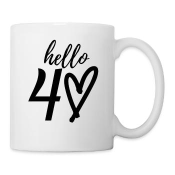40. Geburtstag - Tasse - Weiß - Rechts