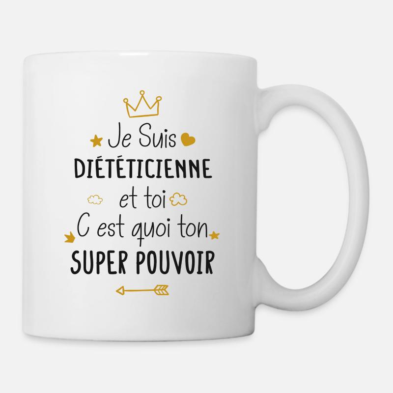 Diététicienne cadeau drôle fille - Mug blanc - blanc