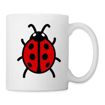 Marienkäfer - Tasse - Weiß - Rechts