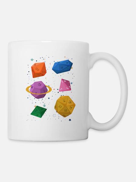 Gamer RPG Würfel Galaxy Geschenk - Tasse - Weiß