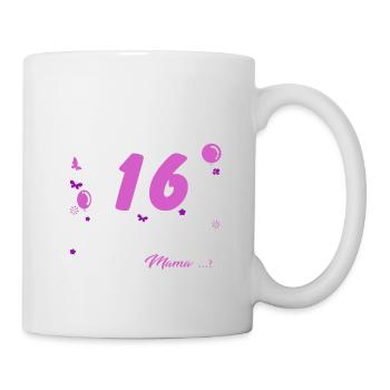 16 Geburtstag Mädchen Geschenk lustig 16. Ehrentag - Tasse - Weiß - Rechts