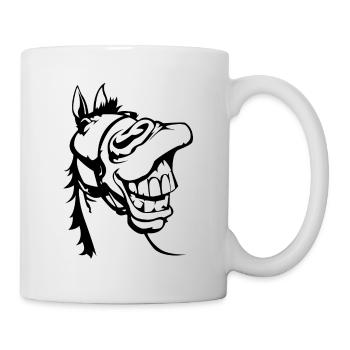 Lachendes Pferd - Tasse - Weiß - Rechts