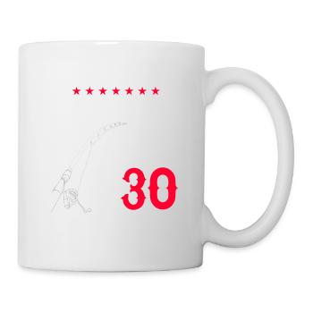 Anglergeschenk zum 30 Geburtstag 30 Ehrentag - Tasse - Weiß - Rechts